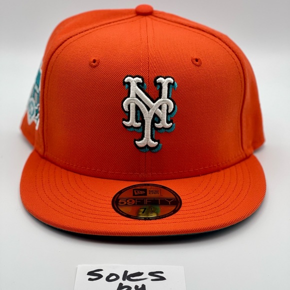Hat Club Exclusive New Era 59Fifty New York Mets Patch Fitted Hat Size 7 1/2 - Picture 2 of 5